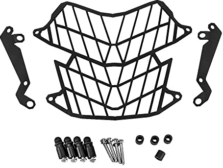 Baceyong 1 pieza protector de rejilla de faro delantero de motocicleta modificación, compatible con Ya-ma-ha Tenere 700 2019+, protector de rejilla de faro delantero de motocicleta cubierta protectora