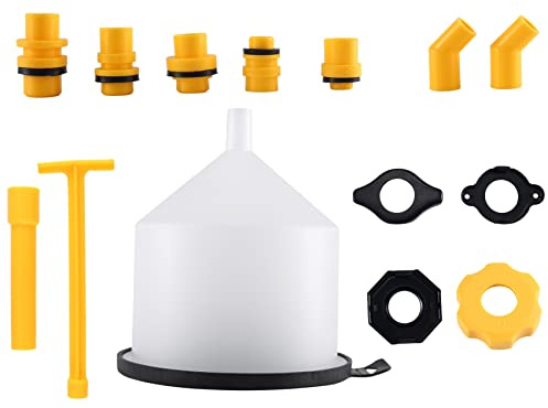 Micvtve 15PCS/Set Car Radiator Coolant Filling Funnel Kit Spill Proof Cooling System Tool Filling Funnel Spout Pour Oil Tool