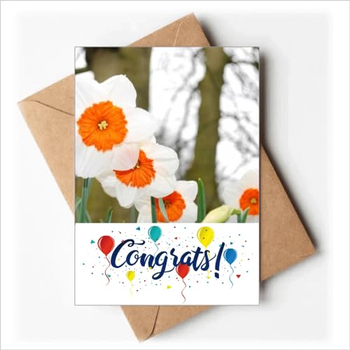 Rote und weiße Blumen Bäume Hochzeitskarten Glückwunsch Gruß Umschläge