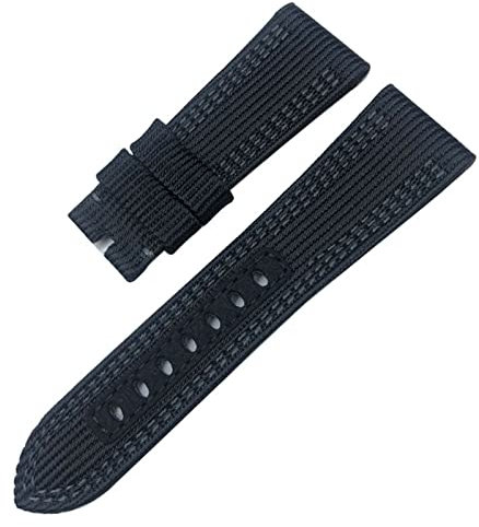 SOMKB Correa de reloj de tela de nailon de 24 mm y 26 mm para Panerai sumergible Luminor PAM lona cuero correa deportiva herramientas de regalo, 24mm, Plástico, Agate