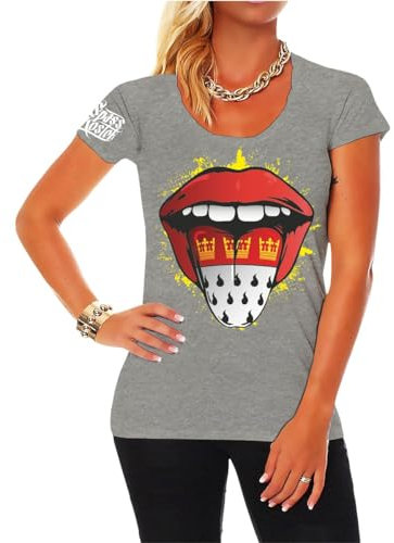 Spaß Kostet Damen Tshirt Kölsche Kölner Karneval Motive Colonia Zunge Größe XS - XXL