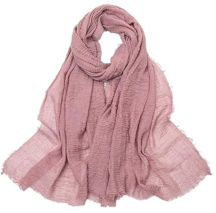Anevous Damen Schal, Chiffon Halstuch Weich Elegante Stola, Langschal für Frauen, Unisex Alle Jahreszeiten Geeignet, Altrosa