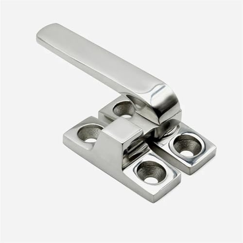 Handle Lock Flat Open Window Stainless Steel Left/Right Hand Lock Solid Window Case Bathroom Door Lock RV Boat Latch 1Pcs(Small-Right)