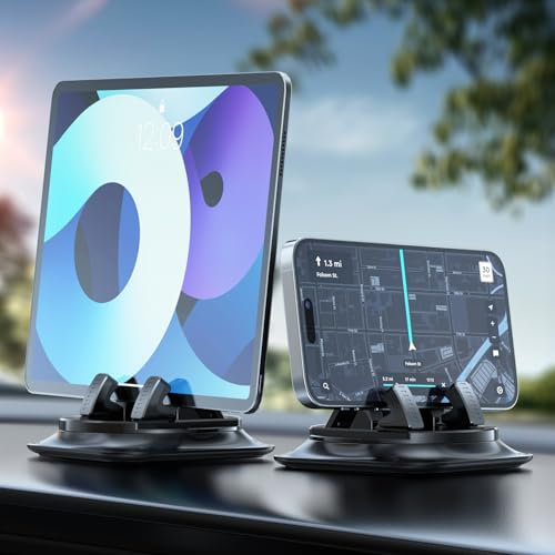 CODEYO Porta Cellulare Auto, Supporto Telefono Auto Cruscotto Antiscivolo, Rotazione a 360°, Compatibile con iPhone 16/15/14/13/12 Pro Max, Samsung Galaxy S24 S23 S22, Huawei, Xiaomi