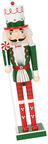 Serie de caramelos Decoración navideña de 50 cm de madera Cascanueces Serie de caramelos Adornos para Árbol de Navidad y Decoración del Hogar