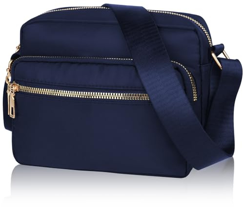 GAOHUI Cross Body Bag for Women, Multi Pocket Handbags & Shoulder Bags Waterproof Nylon Anti Theft Messenger Bag for Travel Shopping Appointment Daily