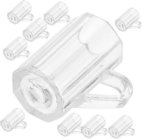 Toyvian 10 Pezzi roba in miniatura casa giocattolo minibar Bicchieri da bere mini miniclis coppa calzante roba minuscola tazze per bambole tazza in miniatura realistica AbS Transparent