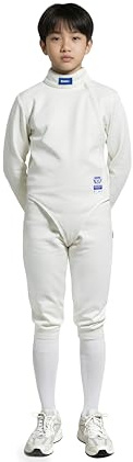 800N Kids Fencing Uniform Suit - Ultra Lightweight UHMWPE Jacket & Trousers & Plastron Set – Single-Layer, No Polyester/Nylon (US, Age, 11 Years, Right Hand)