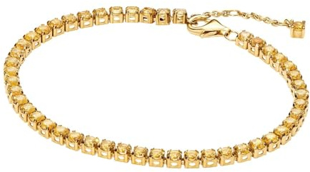 PANDORA Tennisarmband für Damen Goldfarben Gelb 561469C03
