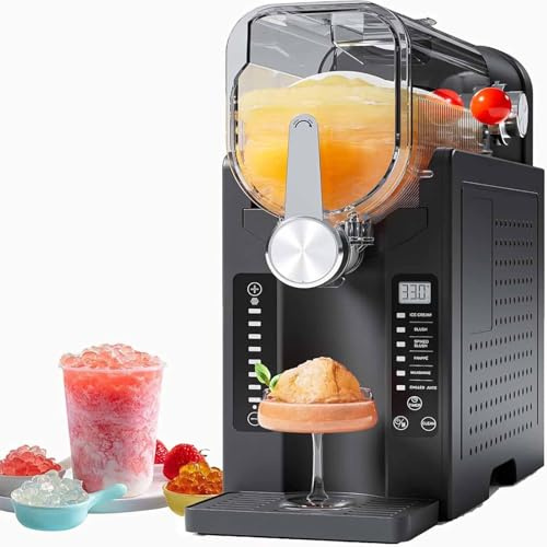 Macchina per Granite per La Casa,Macchina per Granite per La Casa,Macchina per Bevande Ghiacciate da 1,6 L con 6 Programmi Preimpostati Display a LED per Margarita,Frappé,Milkshake E Altro