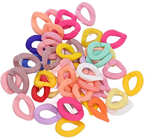 VGEBY Harz-Kettenglied, Ringglied, Abnehmbares Offenes Acryl-Kettenglied, Multifunktionale Schnalle für Kleinkinder oder Schüler mit Besonderen Bedürfnissen (Solide gemischte Farbe)