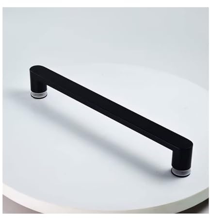 Poignée de porte en acier inoxydable noir mat – Barre d'appui simple de 300 mm pour cabine de douche, poignée de sécurité de salle de bain, design moderne, installation facile