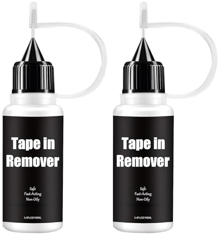2 Flaschen Tape Extensions Löser 100ml, Extensions Entferner Sanfte und Sichere Formel, Perücke Schnell Entfernen, Bondinglöser für Echthaarverlängerungen