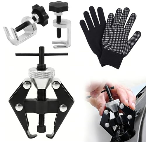 BXUUXA 4tlg. Wischerarm Abzieher 1 Scheibenwischerabzieher Verstellbar Maximale Öffnung 2.9cm & 2 Feste Abzieher & 1Handschuhe Universelles Scheibenwischer Demontage Werkzeug Wiper Arm Puller
