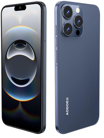 AODOEU Téléphone Portable Débloqué 4G, 6Go+64Go Android 13 Waterdrop 6,56, 8MP+21MP, Chargement Rapide Smartphone Pas Cher, 3 Slot-Dual SIM Telephone Portable Pas Cher WiFi/GPS/OTG/Type C-Bleu