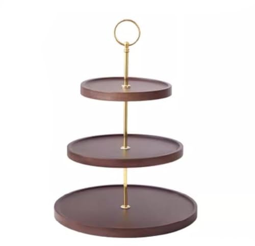 XCSDEW Bamboo And Wood Three-tier Fruit Rack