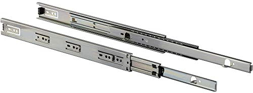 Gedotec Schubladenschiene Vollauszug 600 mm Teleskopschiene Schubladen - KTA 3301 | Tragkraft 45 kg | Teleskopauszug kugelgelagert | Kugelauszug für aufliegende Montage | 1 Paar - Auszüge für Schränke