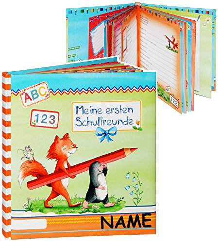 Mein Freundebuch - Meine ersten Schulfreunde - incl. Name - Kinder Vorschule Poesiealbum - Poesie A5 Softcover - Mein erstes Schuljahr und Meine Freunde -..