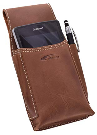 Menzo Gürteltasche für Gastro-Computer, Kellnertasche, Holster, Kellnerholster (deltabraun)
