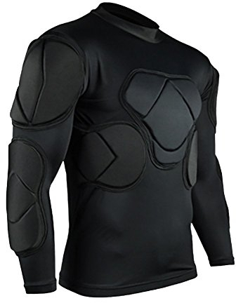 Lalander - Maglia protettiva imbottita, per sportivi, per calcio, basket, paintball, arti marziali, rugby, b, M