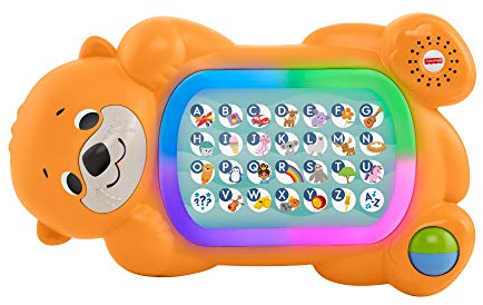 Fisher-Price - Parlamici Baby Lontra ABC Giocattolo Educativo con Luci, Suoni e Musica per Stimolare Il Bambino, dai 9+ Mesi, GJB03