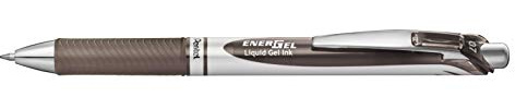 Pentel EnerGel XM BL77 Gelschreiber mit Druckmechanik, sepia (1 Stück)