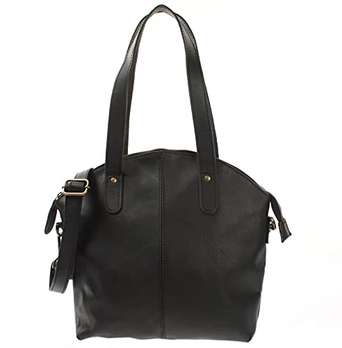 LECONI Shopper Schultertasche Damen Handtasche Ledertasche Natur Henkeltasche aus Leder Damentasche 33x30x10cm LE0060