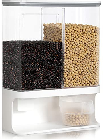 Rice Container Storage - Dry Food Storage Container Laundry Detergent Dispenser, Pet Food Storage Grain Storage Bin, Kitchen Rice Storage Container with Lids and 1 Rice Cup (3000ML)