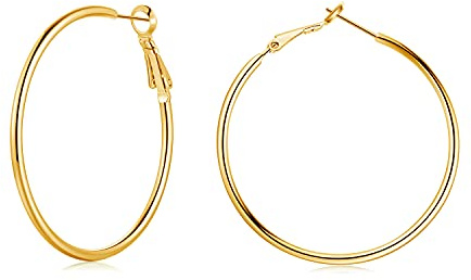 Josfeva Creolen Silber 925 Set, 925 Sterling Silber Creolen Ohrringe Groß, 40/50 / 60mm Damen Creolen Silber/Rosegold/Gold, Endless Huggie Rund Kreolen, Klapp-Creolen Ohrringe für Frauen