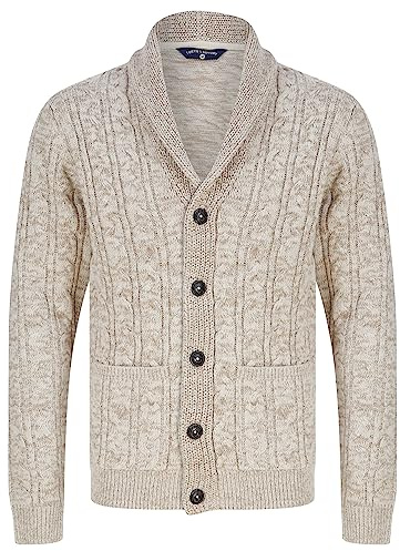 Tokyo Laundry Manji Cable Knitted Cardigan with Shawl Collar - Natural Twist - XL