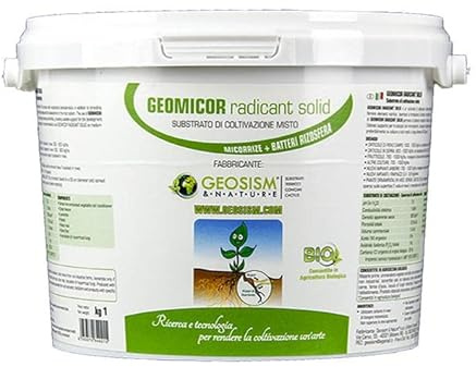 GEOSISM & NATURE - Geomicor Radicant Solid, Inoculo granulare di funghi micorrizici e batteri della rizosfera per ortaggi, piante e fiori (1 KG)