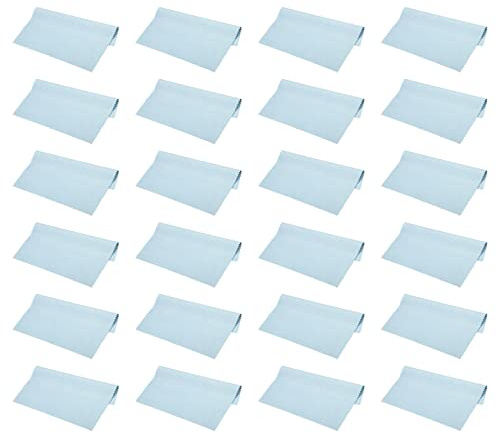 PATIKIL Eyeglass Microfiber Cleaning Cloth 6x6, 24 Pack Glasses Cleaning Cloth Soft Suede Wipe Screen Cloth for Camera Lens Eyeglasses Screens in Individual Vinyl Pouch, Blue
