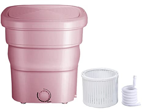 11L Portable Washing Machine, Bucket Semi-automatic Underwear Foldable Washer with Spin Dryer, for Socks Underwear,Blue Ray Sterilization Ultrasonic Automatic Folding Clothe for Camping Travel Home