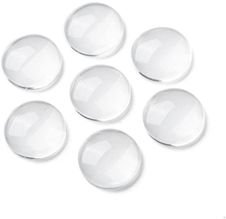 Cheriswelry Glas-Cabochons, runde Kuppel-Cabochons, flache Rückseite, Glasfliese für Kamee, Foto, Anhänger, DIY, Dekoration, Handwerk, Schmuckherstellung, 200 Stück