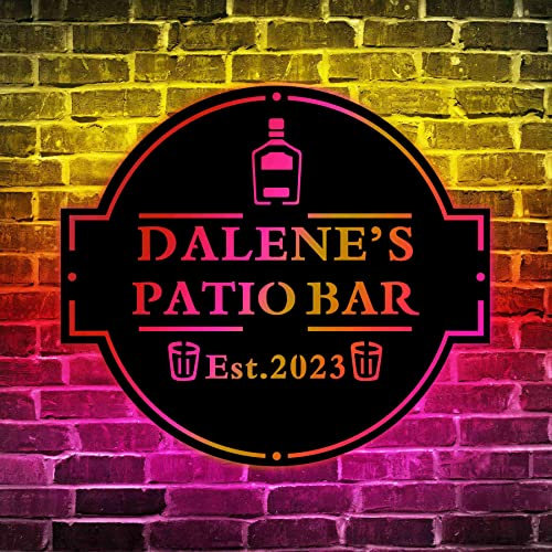 soulglass Kundenspezifische Bunte Patio Bar Schilder, Neon Bar Schild, Holz LED Leuchten Schild Für Ladengeschäft Hausbar Wanddekoration Männerhöhle Freundgeschenke Neon Kunst, Patio Bar Schilder