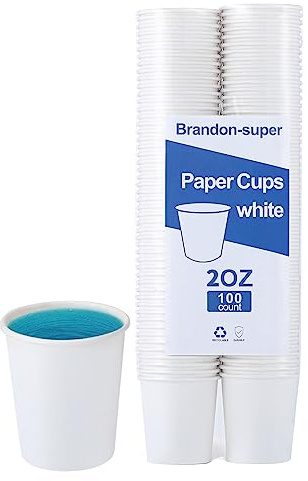 Brandon-super Vasos de baño, vasos de enjuague bucal, vasos de papel pequeños, tazas de espresso desechables, ZB-002, color blanco