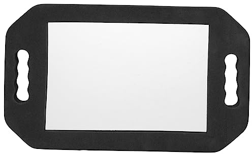 Miroir extérieur en Mousse, Miroir rectangulaire avec Garniture, de Maquillage incassable, à Main en Mousse, de Maquillage en se, rectangulaire en