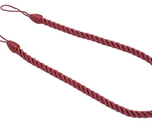 Gardinenbänder 2 Stück Kein Stanzen Und Keine Montage Gardinenschnalle Gardinenband Vorhang Magnetschnalle Fensterdekoration, Rot