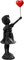 CHEYLIZI Statuette de Fille Volante en Ballon, décoration d'intérieur Art Moderne, Sculpture en résine, décoration Artisanale, Noir