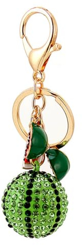 Bling Bling Schlüsselanhänger, Wassermelone Strass Taschenanhänger,Auto Schlüsselbund Glitzer Schlüsselhalter Strass Schlüsselring Taschen Koffer Rucksäcke Zubehör Charm Geschenk für Damen Mädchen