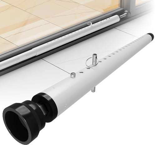 WooFog Sliding Glass Door Security Bar,Window Security Bars Inside,17-50 inch Adjustable Patio Door/Window Lock Bar for Burglar Proof/Child Safety, Window Stoppers for Sliding/Vertical Windows -1 PCS