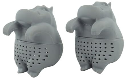 hippo flusskiesel Tee-Ei Reinigung Tee-Ei Lebensmittelecht Teesieb Kaffeesieb Filter Nilpferd-Tee-Ei Nilpferd-Blattsieb Karikatur Lose Blätter Kaffee Tee Kräutertee Teezubereiter