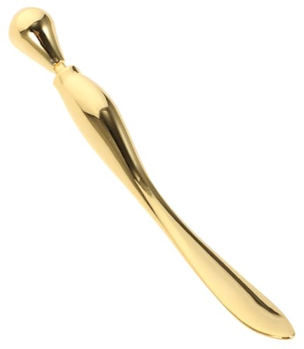 FRCOLOR Stick Massaggiatore Occhi in Lega di Zinco, Applicatore per Crema Contorno Occhi Oro, Portatile per Donna, Riduce Occhiaie e Affaticamento