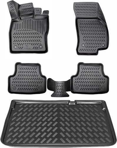 ELMASLINE 3D Tappetini Gomma e Vasca Baule per Skoda Superb 4 2024-2026 Familiar | Piso de Carga Superior | Tappetini Auto | Vasca per il bagagliaio | Accessori Auto