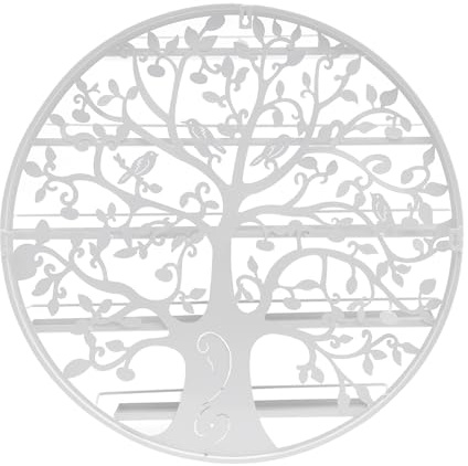 LANNADD Étagère à vernis à ongles à 5 couches, étagère murale en métal, organisateur de vernis à ongles, support mural, support de vernis à ongles, support rond, convient pour les salons de manucure