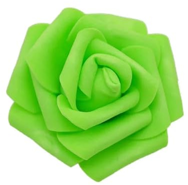 ZFISH 20 Stück 6 cm große PE-Schaumrosen, künstliche Blütenköpfe für Hochzeitsfeier-Dekoration, DIY-Kränze, dekoratives Heimbastelzubehör, F12 grün, 50 Stück