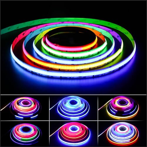 PAUTIX RGB Smart IC COB LED Striscia 10m 24V,Indirizzabile RGB LED Strip Lights,6300LEDs,Cambiano Colore Flessibile Strisce LED per Progetti di Illuminazione(Senza Controller&Alimentatore)