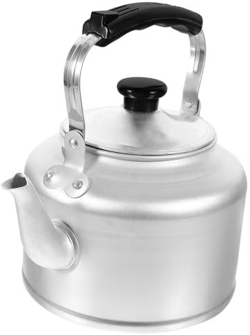 KICHOUSE Thickened Aluminum Tea Kettle 2l Large Capacity Water Kettle Sturdy for Daily Use and Tea Brewing Random Style