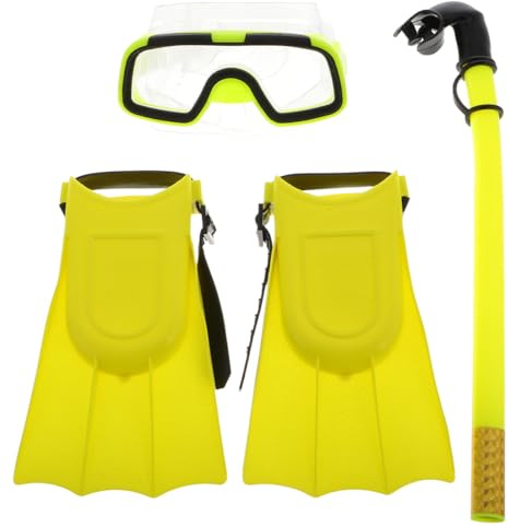 SUPVOX Boy Girl's Diving Suit Set Dry Snorkel Swim Goggles Fins Mask Snorkeling Gear for Boys and Girls for Snorkeling Beach and Pool