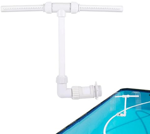 Fontän för begravd pool, vatten för uteplatspool - dubbel bevattningsspray för och fiskdamm, idealisk för utomhusdekoration och familjeträdgård i